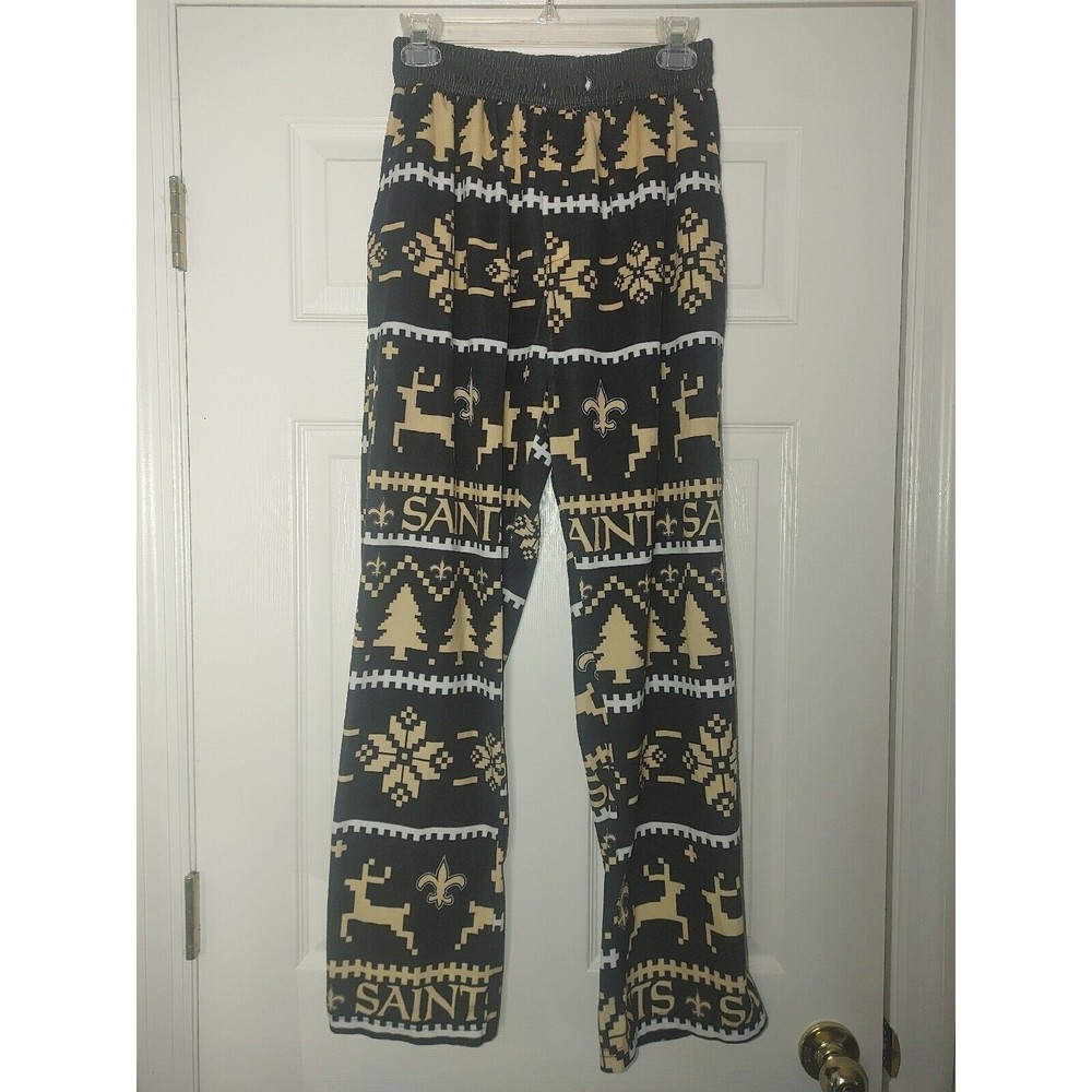 New Orleans Saints NFL Team Apparel Men's Christmas Pajama Pants Size Medium